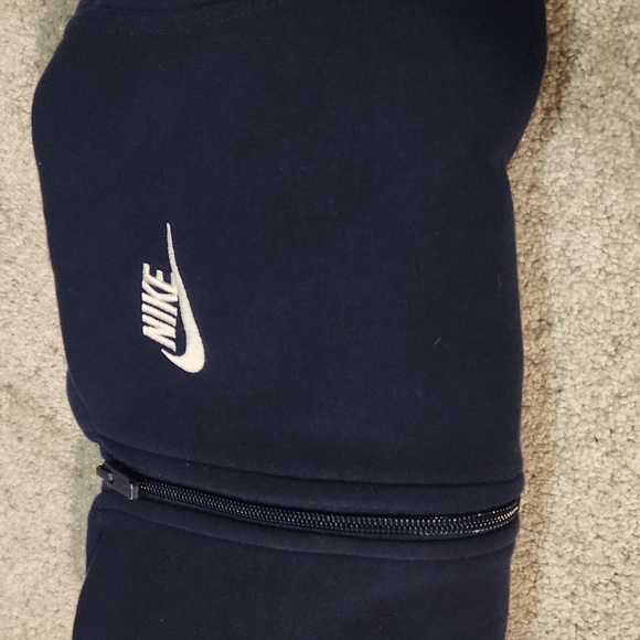 Nike Sportswear Club Fleece Full-Zip Youth Hoodie (Navy) - Picture 10 of 10